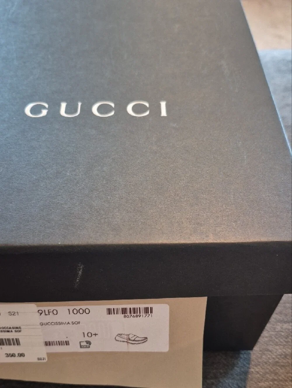 Gucci Black Embossed GG Leather Penny Loafers GUCCISSIMA